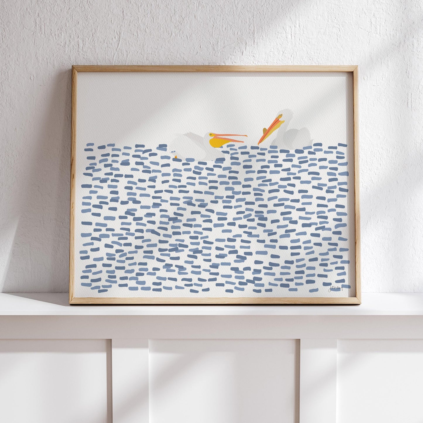 American White Pelicans Art Print - Unframed or Framed - 250224