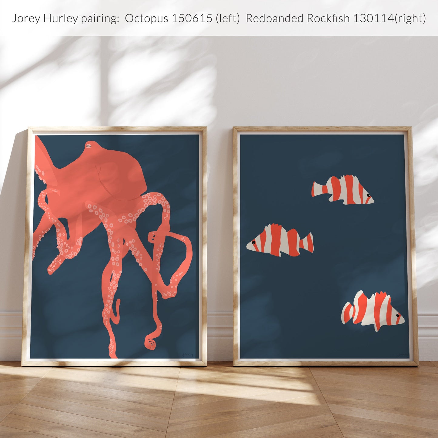 Red Octopus Art Print - Unframed or Framed - 150615