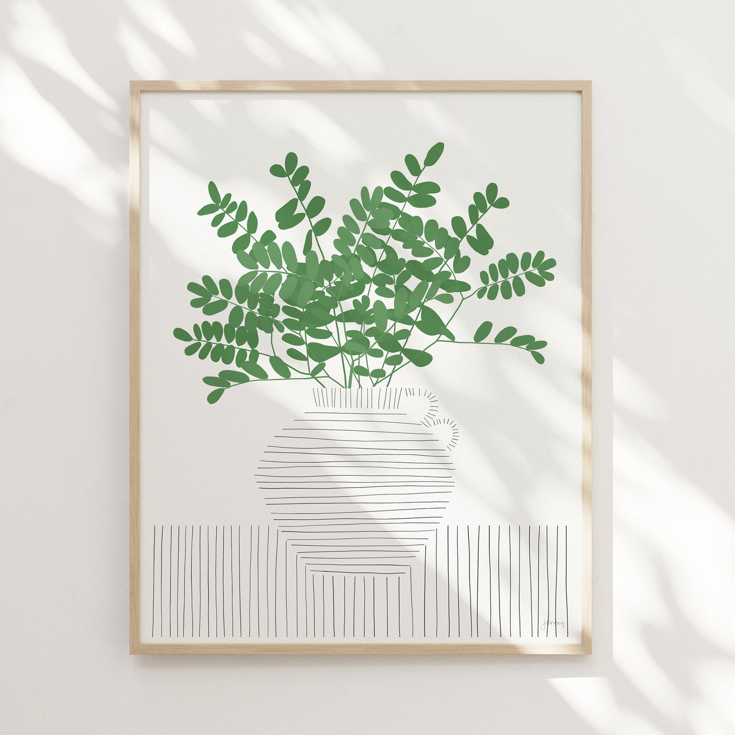 Acacia Leaves Still Life Art Print - Unframed or Framed - Botanical Home Decor - 200804