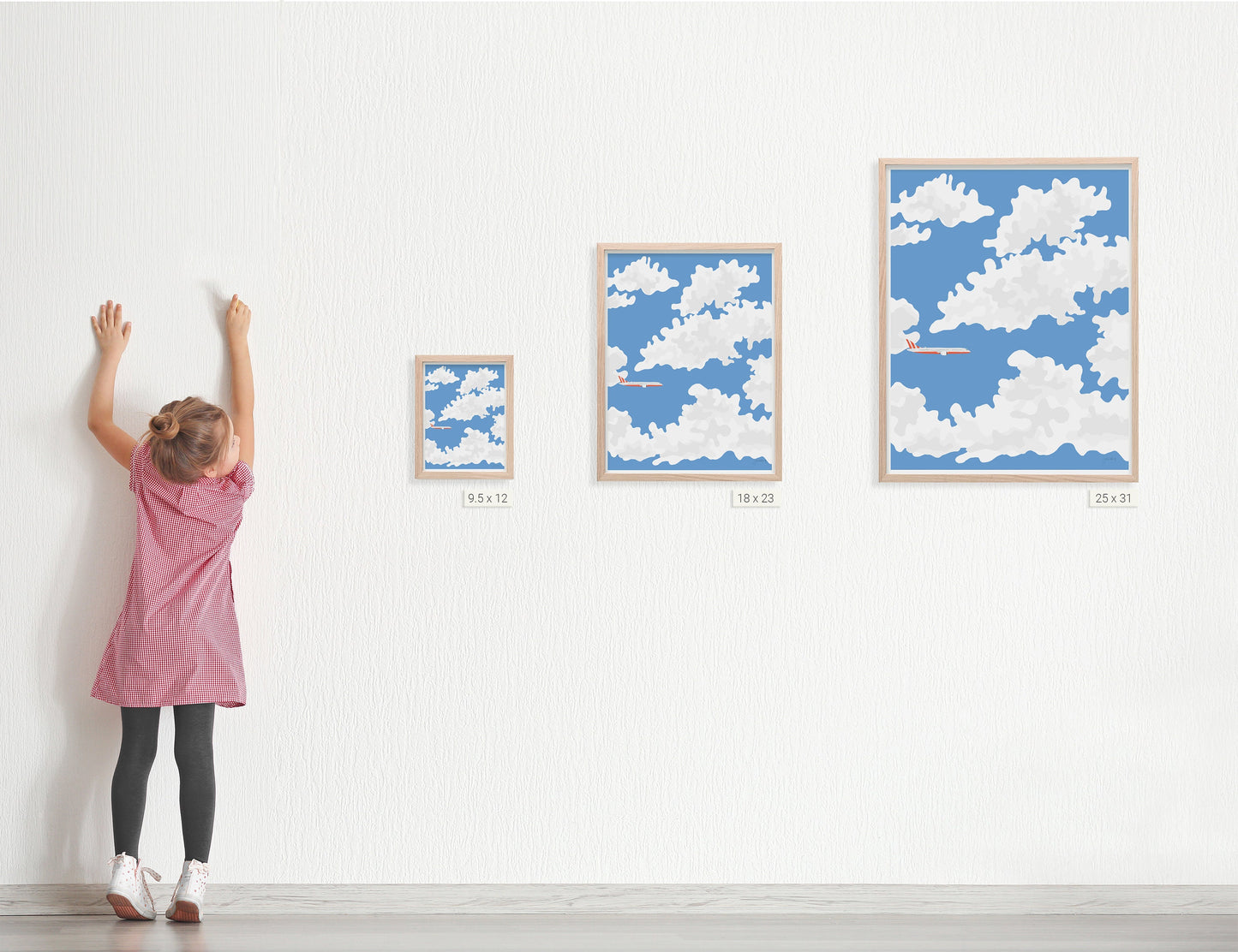 Plane in the Clouds Art Print - Unframed or Framed - 230221