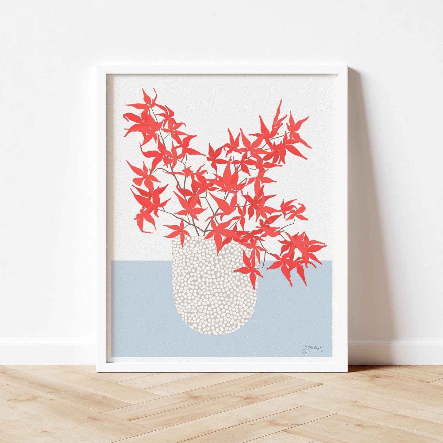Maple Leaves Still Life Art Print - Unframed or Framed - 241110