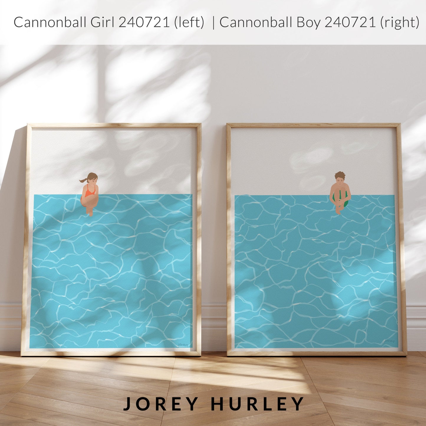 Cannonball Dive Art Print - Unframed or Framed - 240721