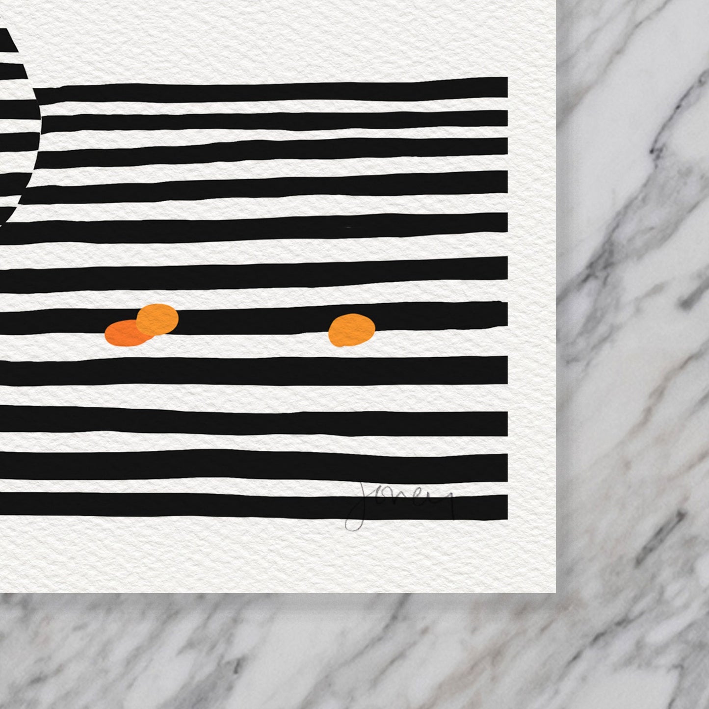 Marigolds Abstract Still Life Art Print - Unframed or Framed - 211212