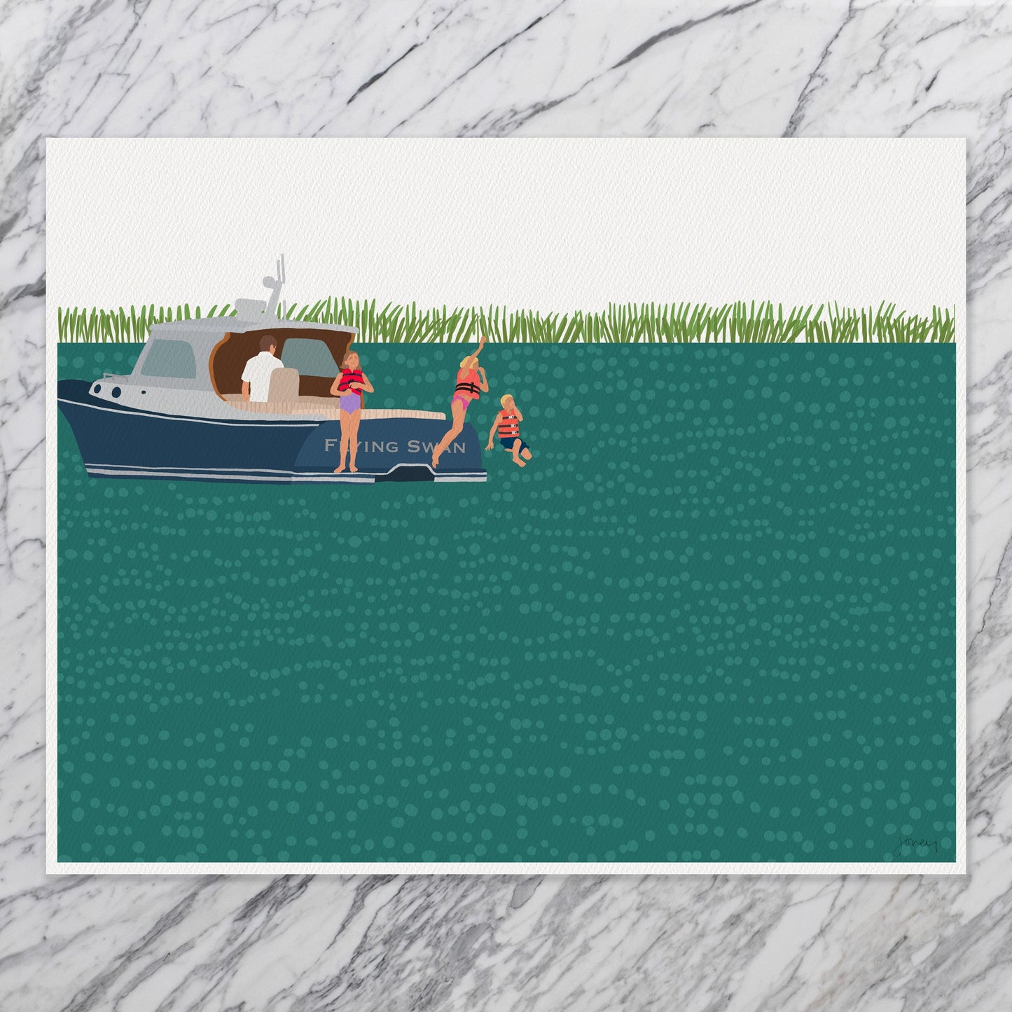 Hinckley Picnic Boat Swim - Unframed or Framed - 211029