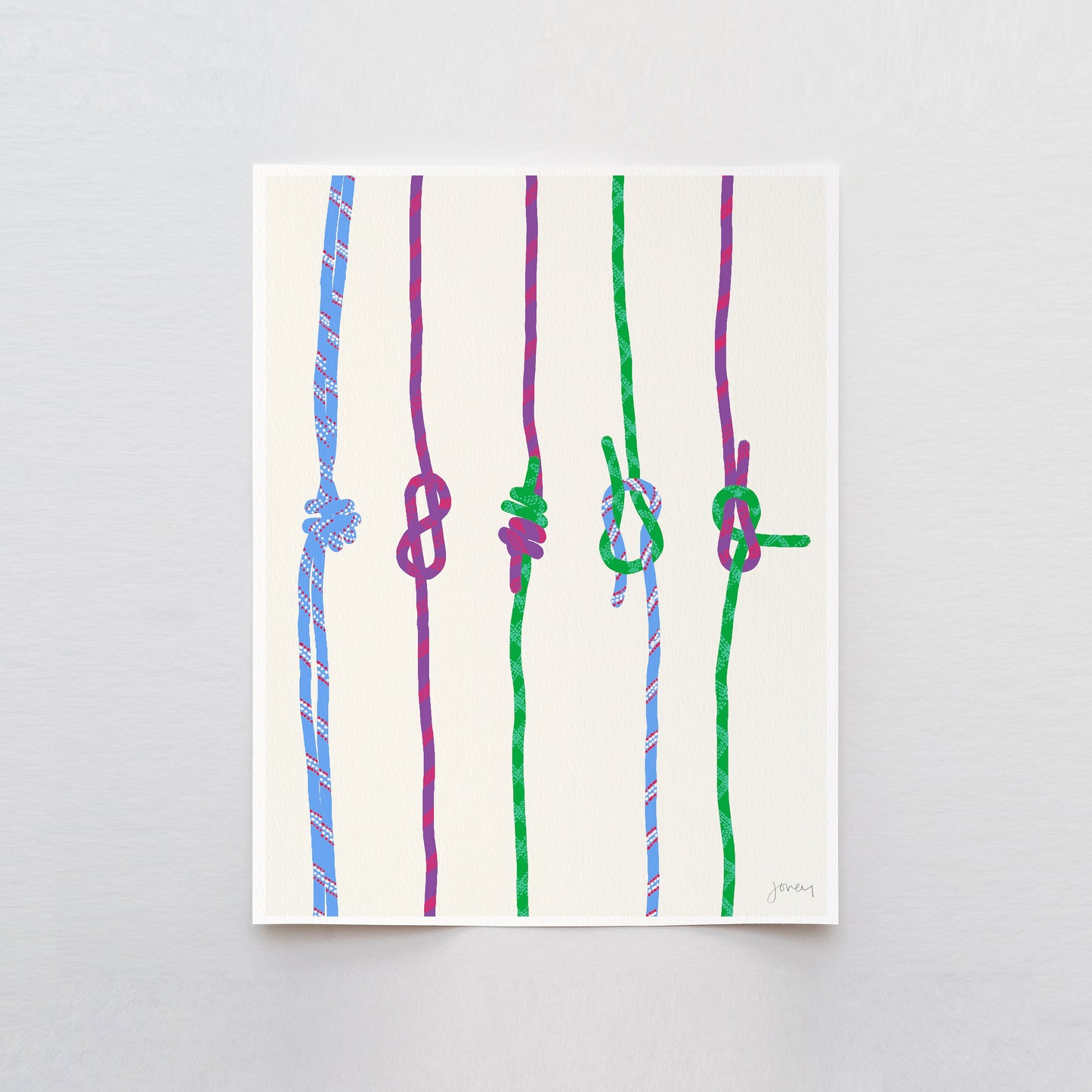 Climbing Knots Art Print - Unframed or Framed - 120306