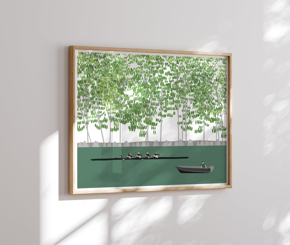 Brooks School Crew Race, signed art print