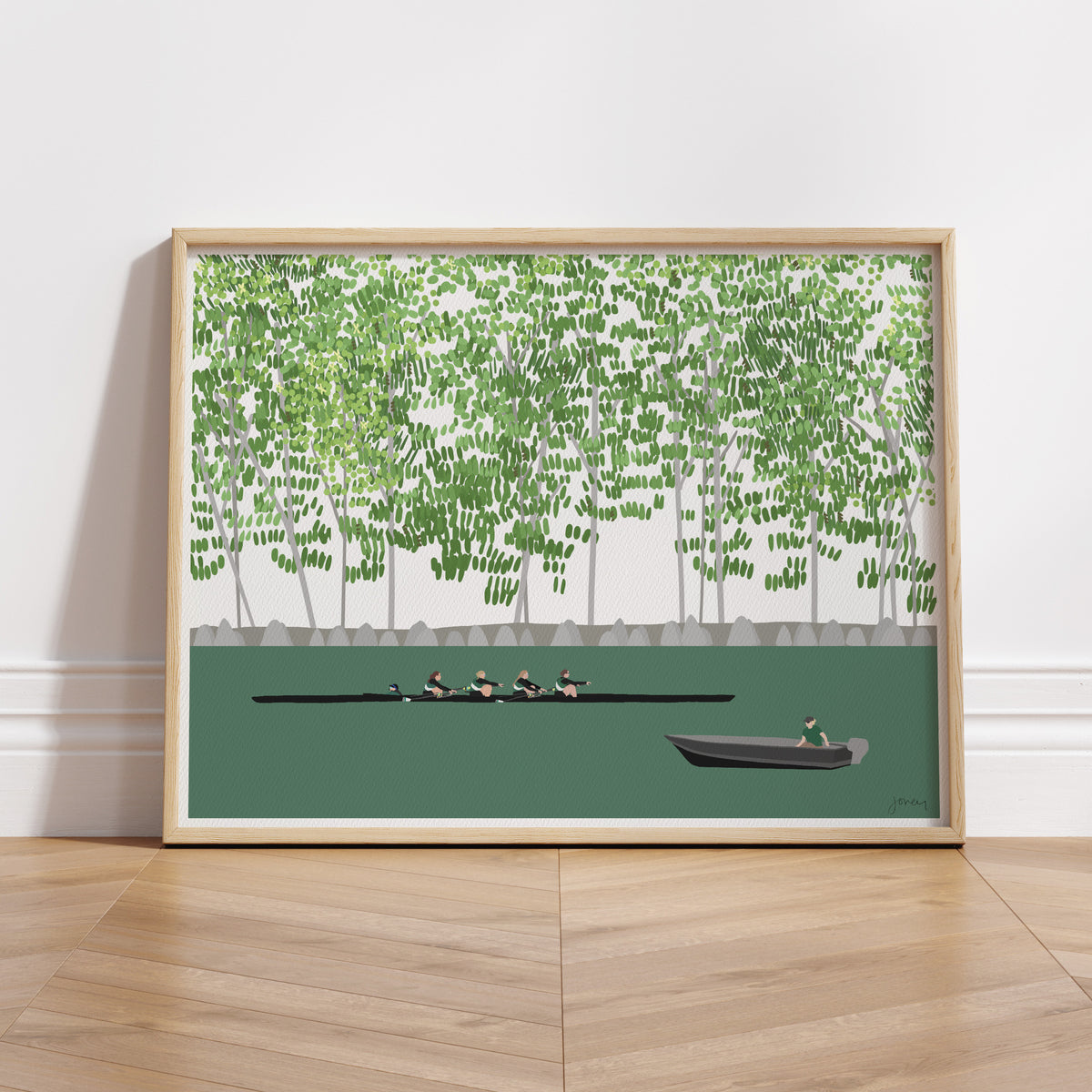 Brooks School Crew Race, signed art print