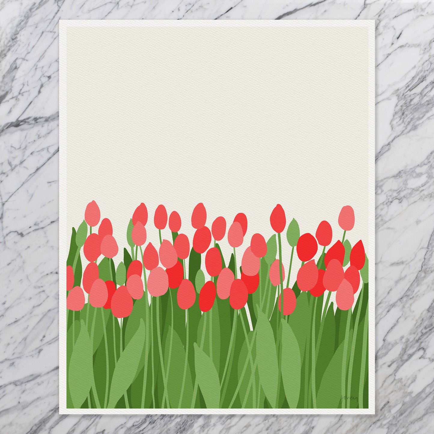 Red Tulips Art Print - Unframed or Framed - 130422