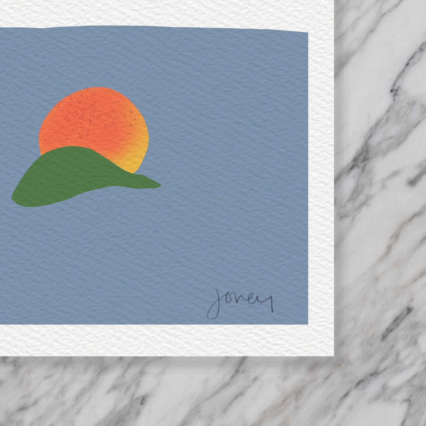 Peaches Abstract Still Life - Unframed or Framed - 200323