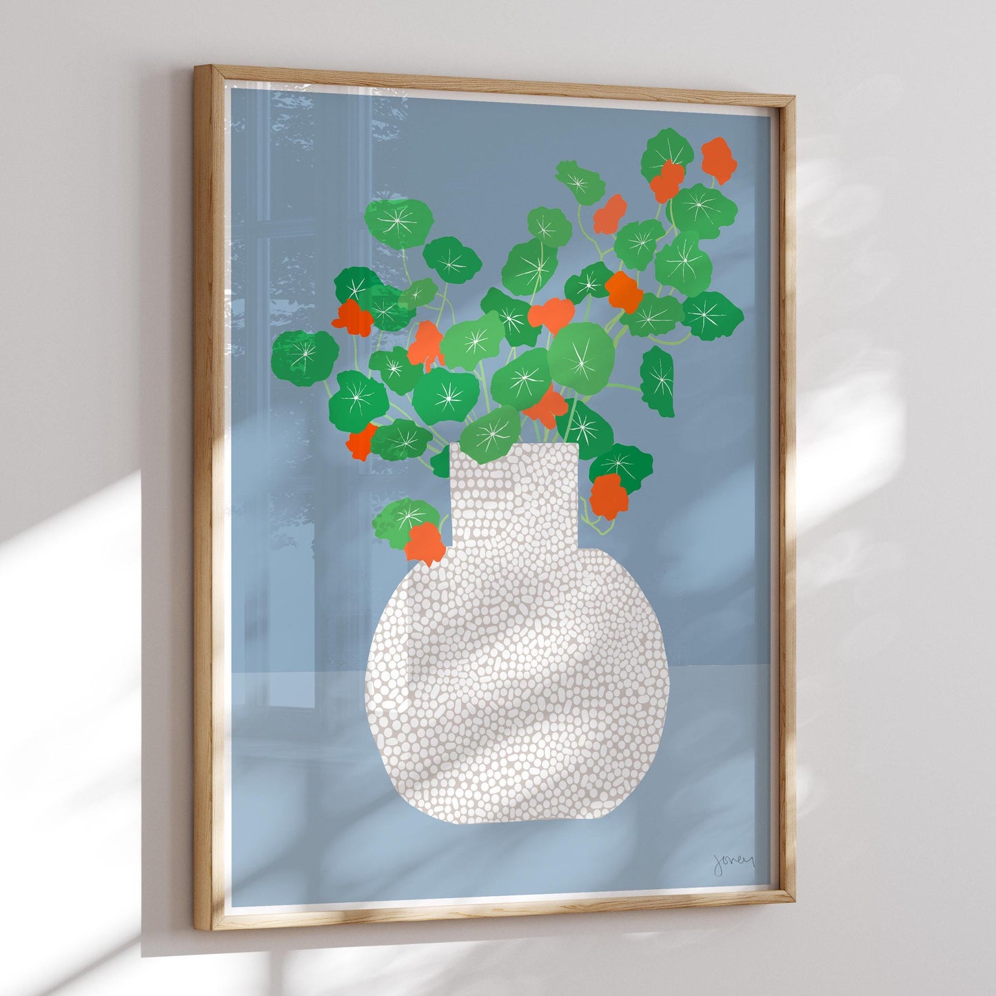 Nasturtiums Abstract Art Print - Unframed or Framed - 201101