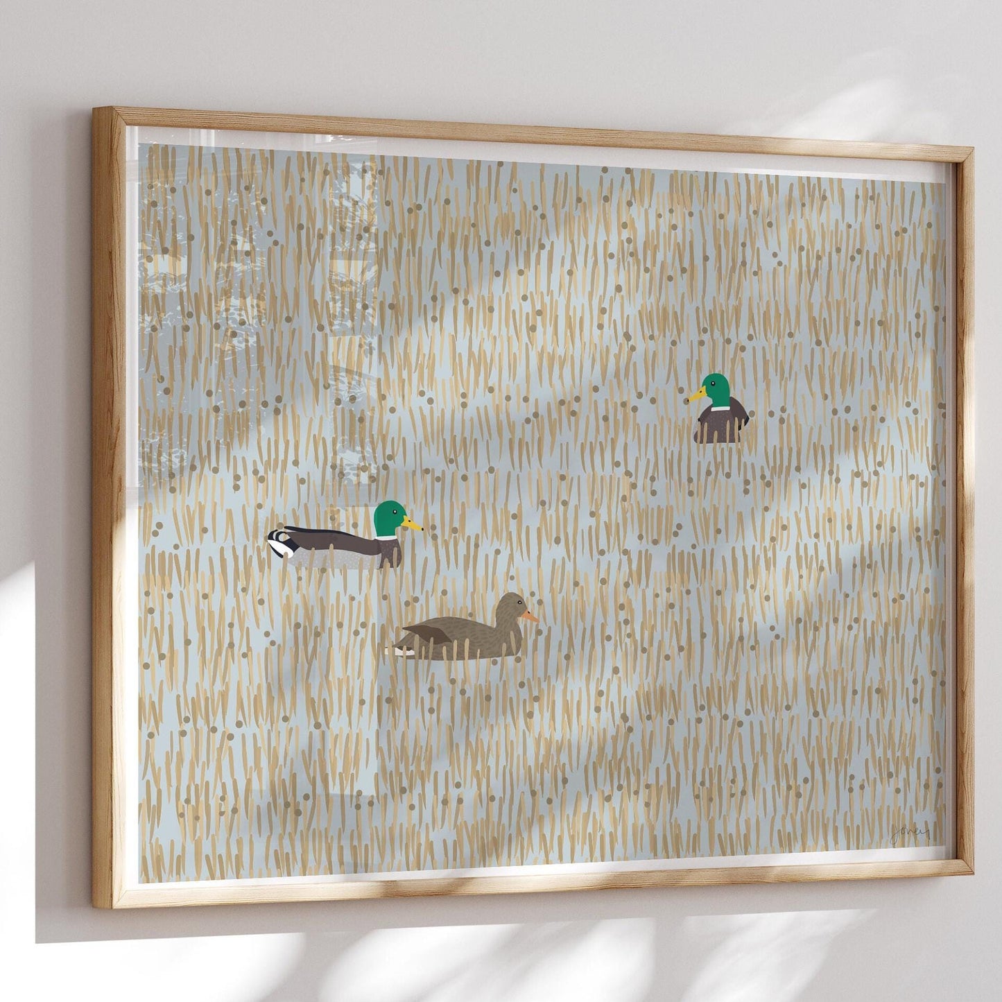 Mallards in Wetlands Art Print - Unframed or Framed - 231126