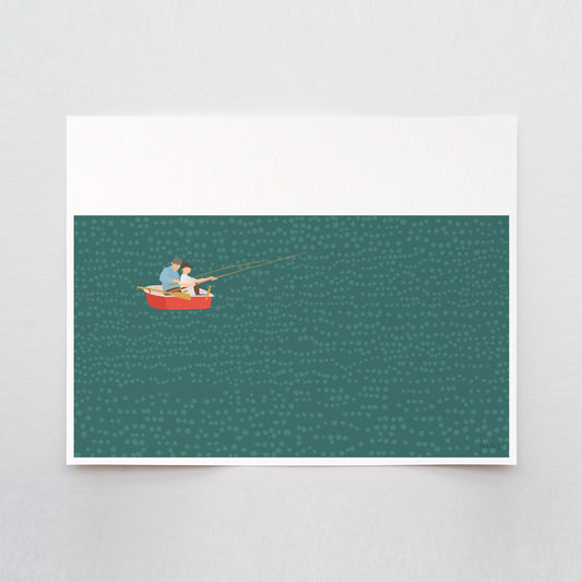Lake Fishing Art Print - Unframed or Framed - 240903