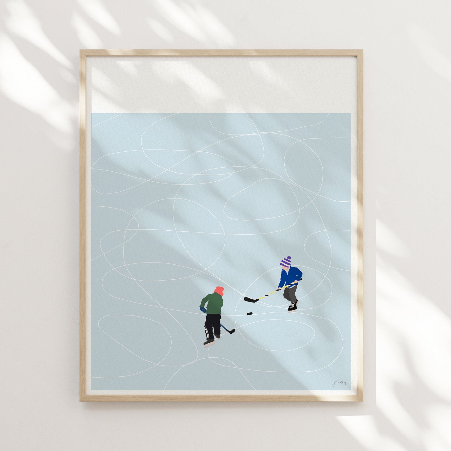 Pond Hockey Art Print - Unframed or Framed - 230224