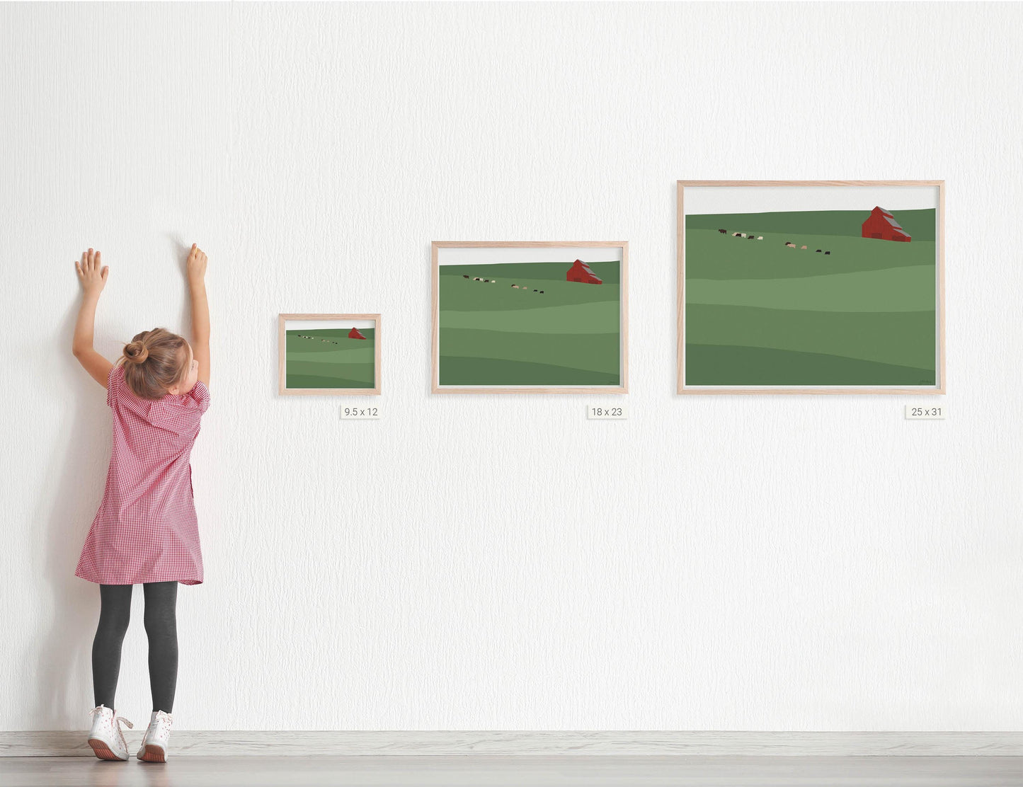 Cow Herd Art Print - Unframed or Framed - 250207