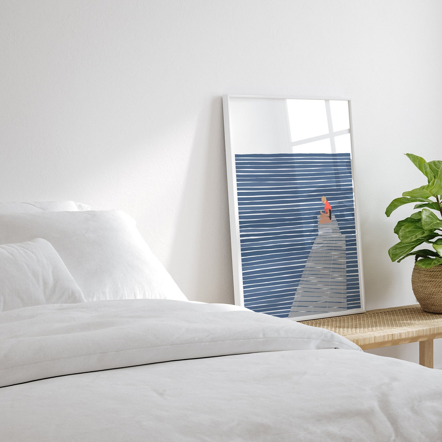 Sitting on a Dock Art Print - Unframed or Framed - 220821