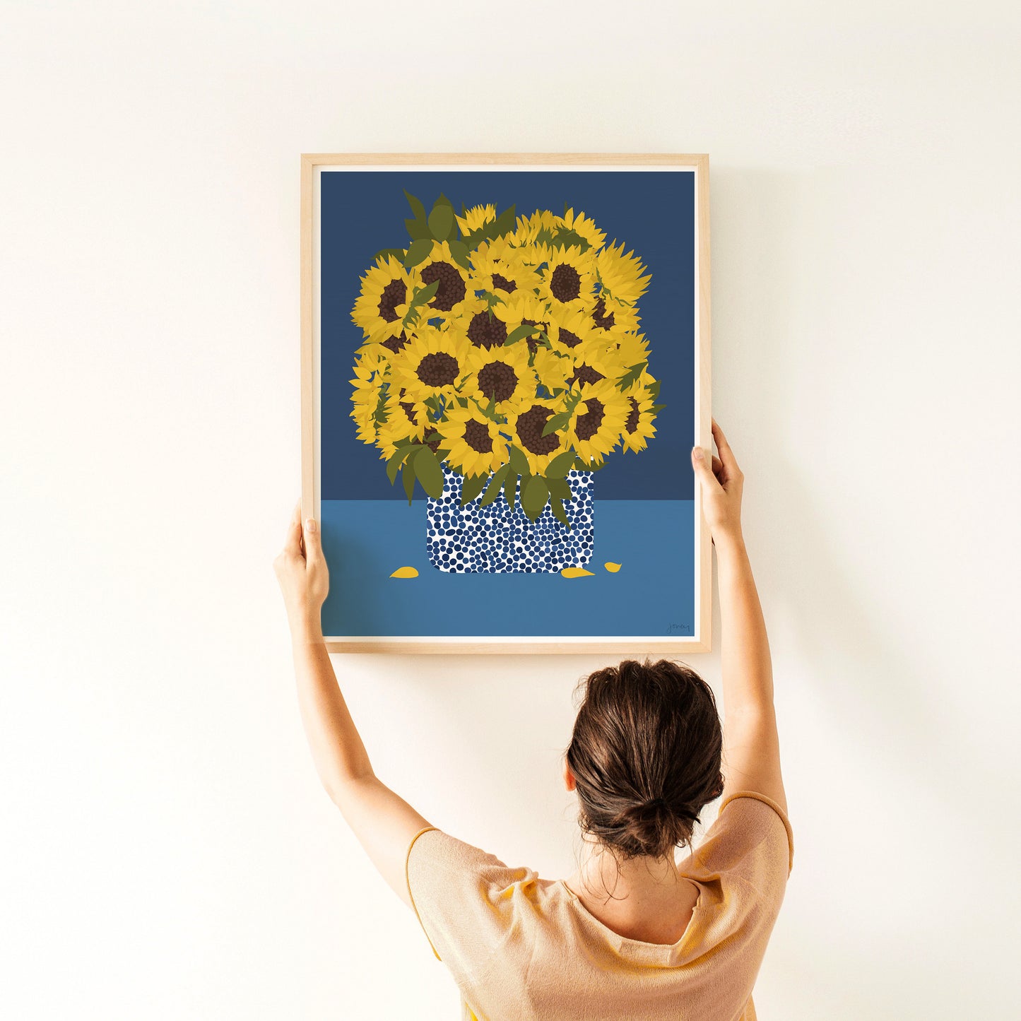 Sunflowers Still Life Art Print - Unframed or Framed - 231008