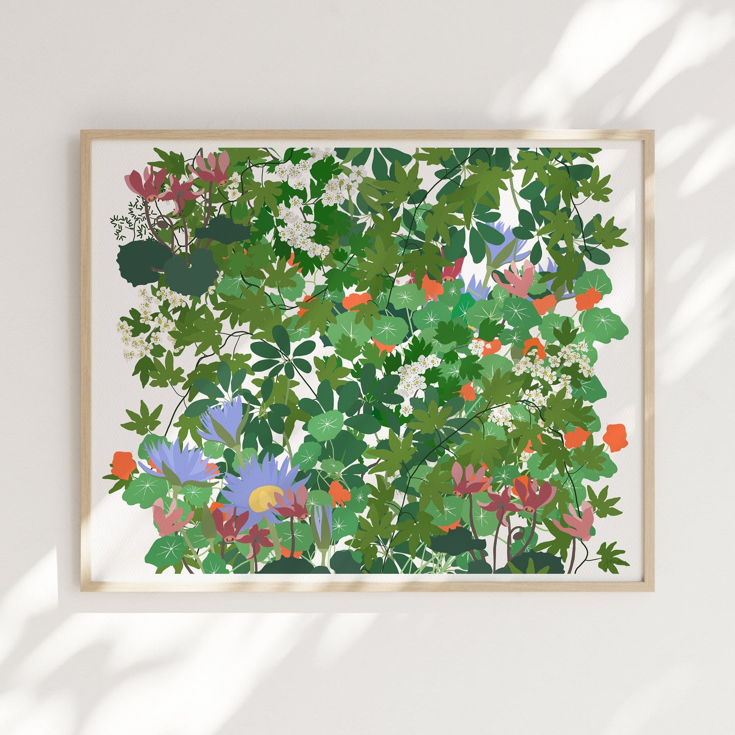 Millefleur Water Lillies Art Print - Unframed or Framed - 210315A