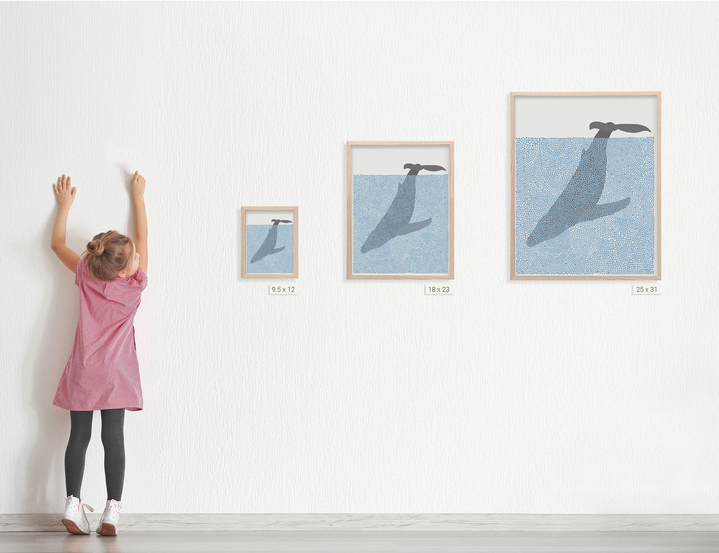 Abstract Whale Tale Art Print - Unframed or Framed - 240519