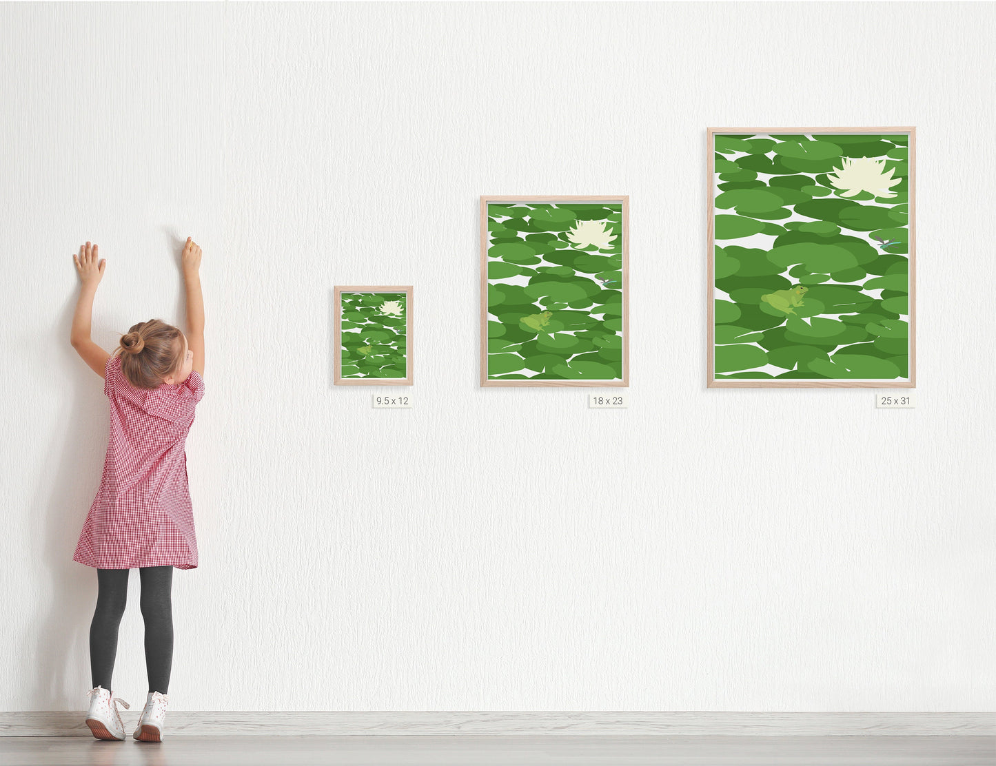 Frog on Lily Pads Art Pint - Unframed or Framed - 130606