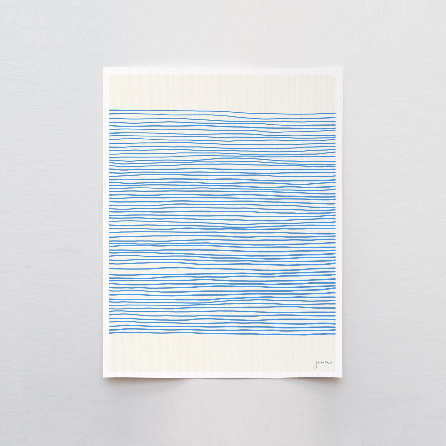 Blue Stripe Abstract Art Print - Unframed or Framed - 120425