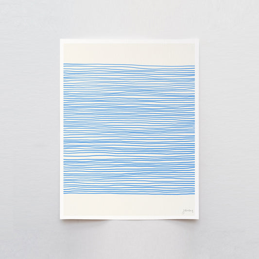 Blue Stripe Abstract Art Print - Unframed or Framed - 120425