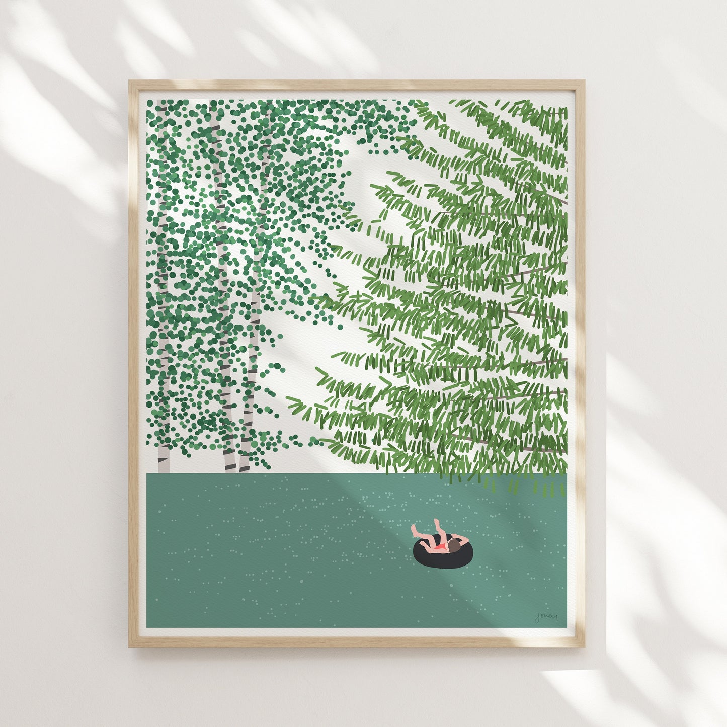 Floating on the Lake Art Print - Unframed or Framed - 221001