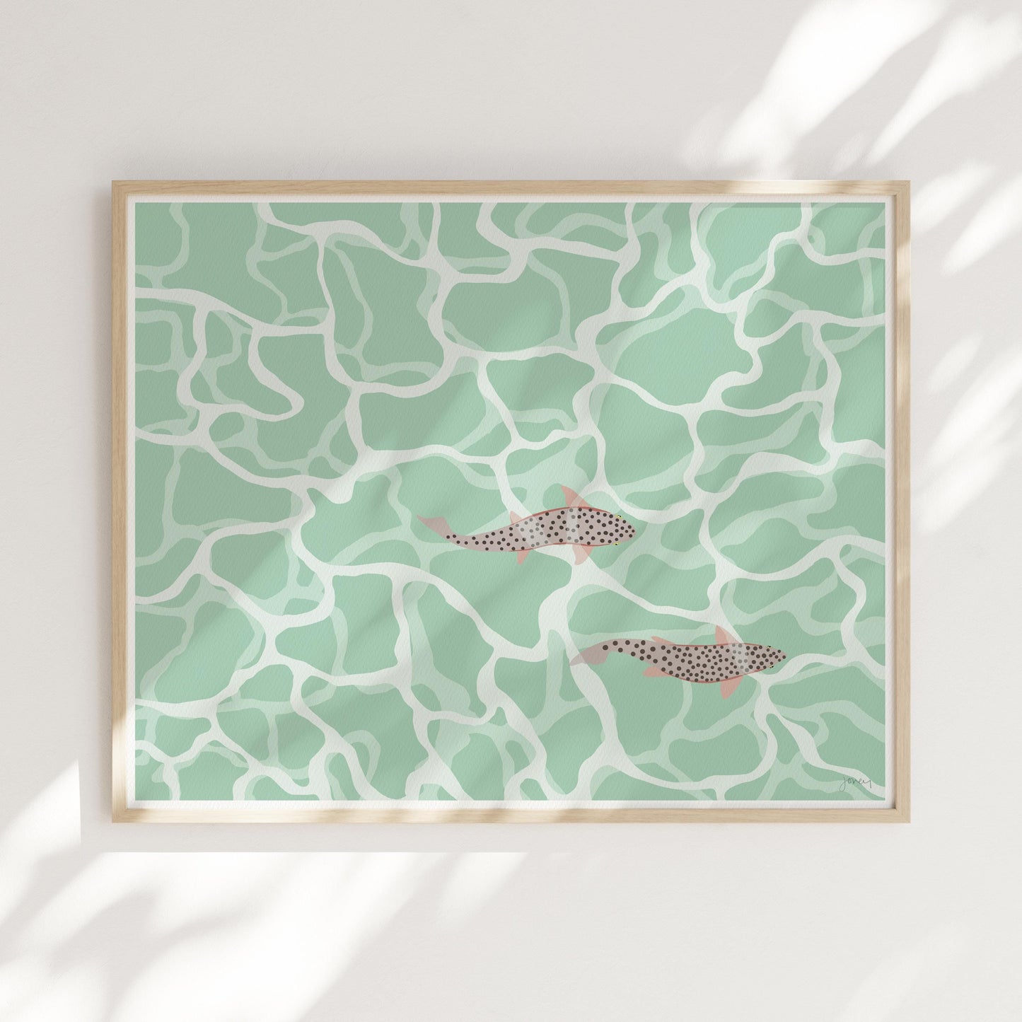 Trout Fish Swimming Underwater Art Print - Signed - 250705
