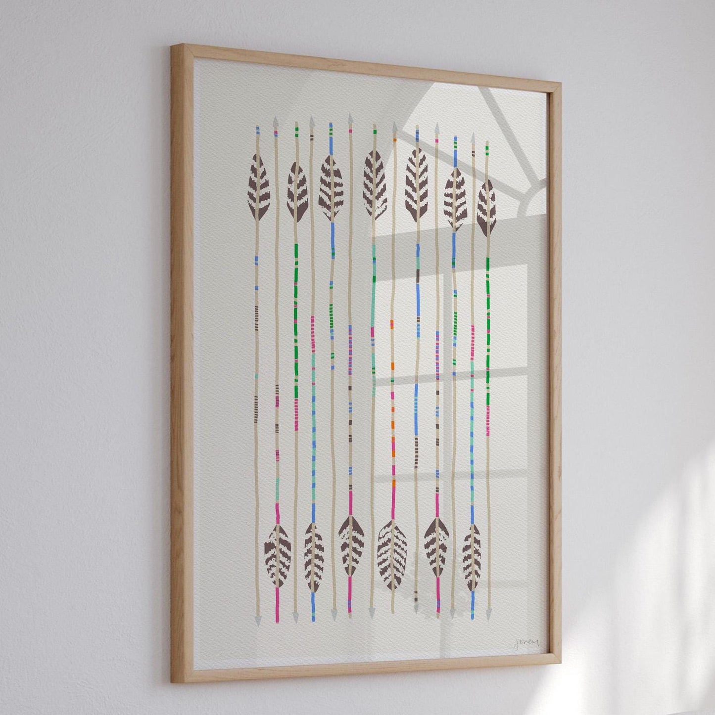 Arrows Feather Fletched Art Print - Unframed or Framed - 120328