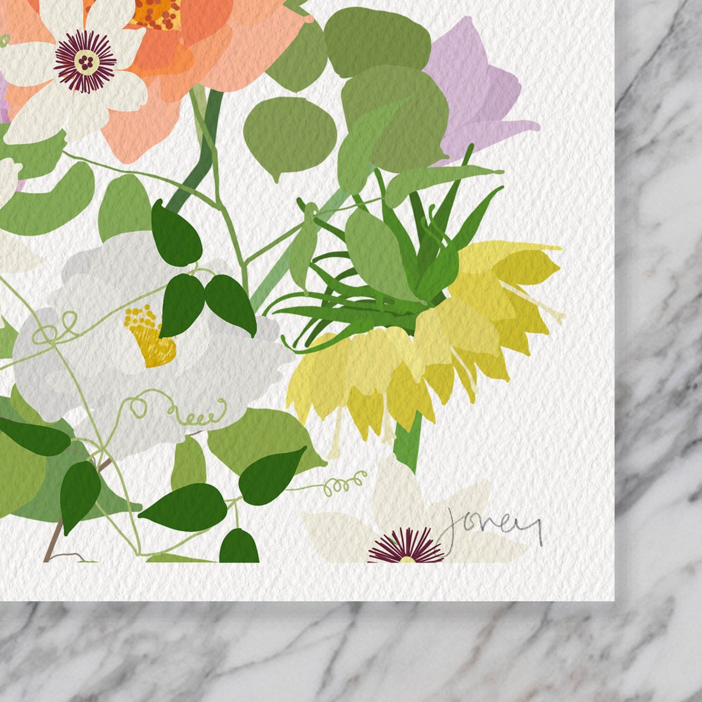 Springtime Millefleur Art Print - Unframed or Framed  - 210620