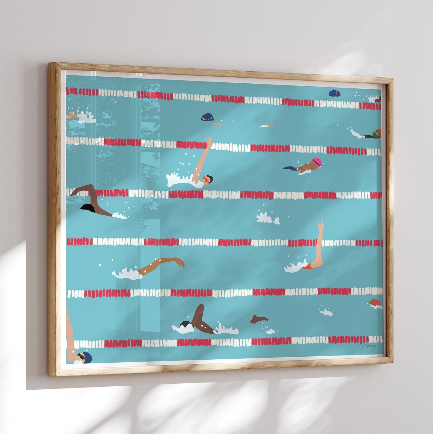 Swim Practice Art Print - Unframed or Framed - 160505