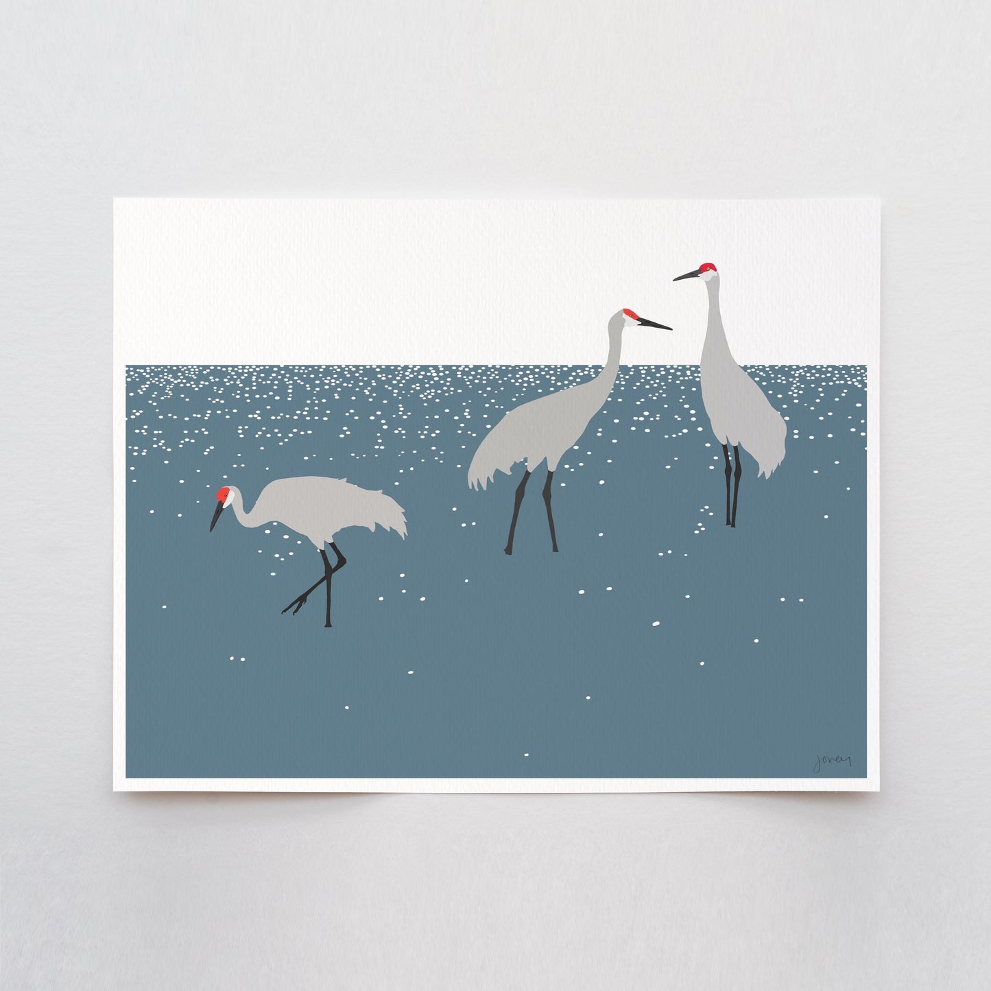 Sandhill Cranes Art Print - Unframed or Framed - 250131