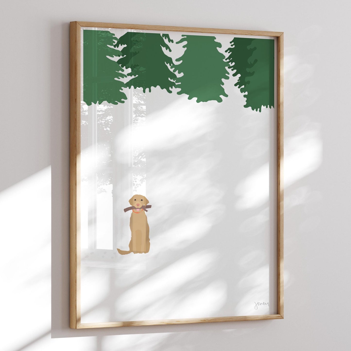 Labrador in the Snow Art Print - Unframed or Framed - 230128