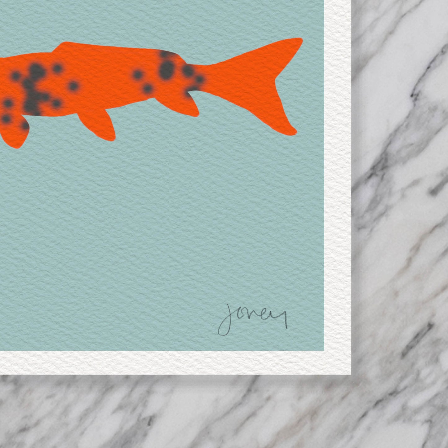 Swimming Koi Art Print - Unframed or Framed - 120111