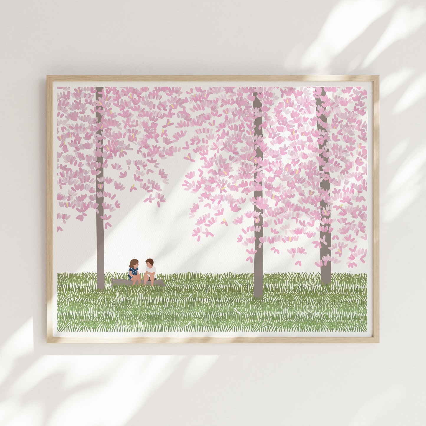 Sitting Under a Magnolia Tree Art Print - Unframed or Framed - 230429