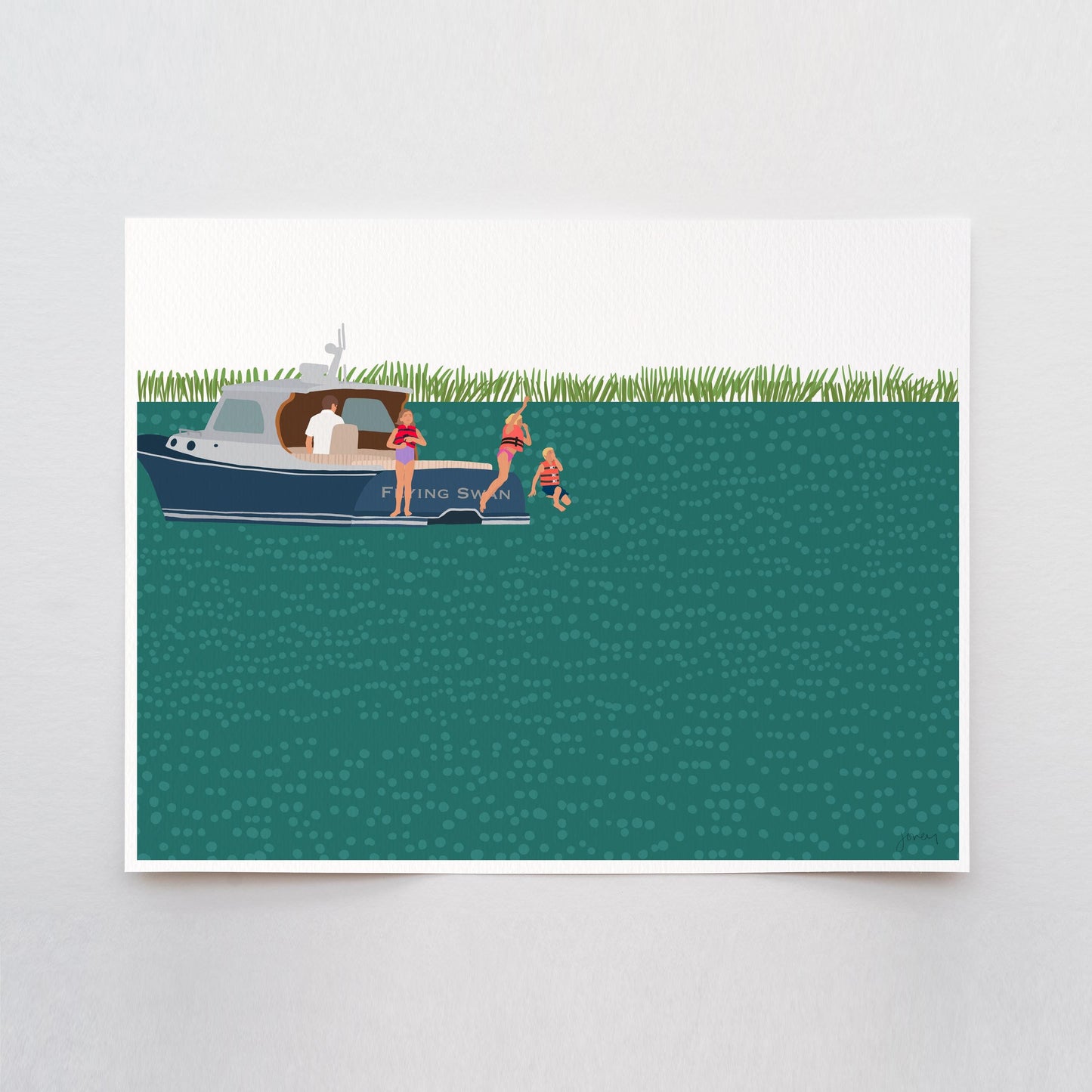 Hinckley Picnic Boat Swim - Unframed or Framed - 211029
