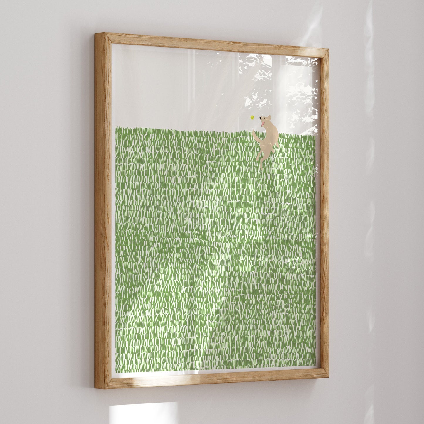 Golden Retriever in the Grass Art Print - Unframed or Framed - 140715