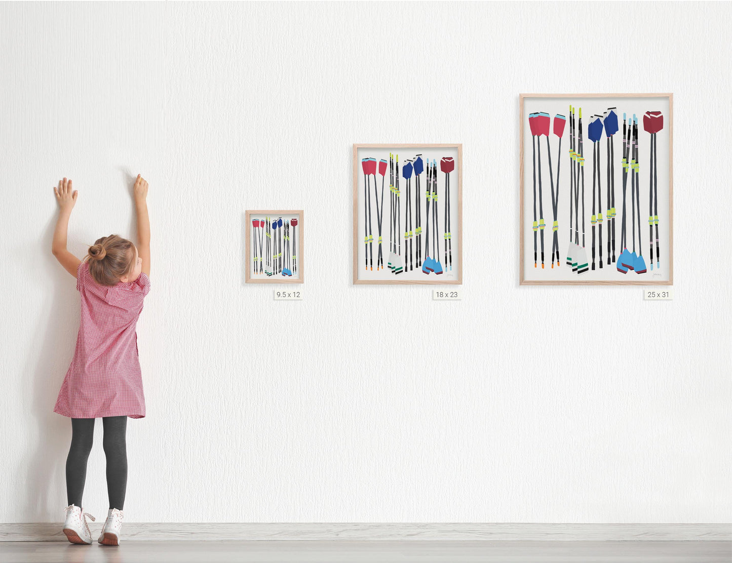 Rowing Crew Oars Art Print - Unframed or Framed - 250525