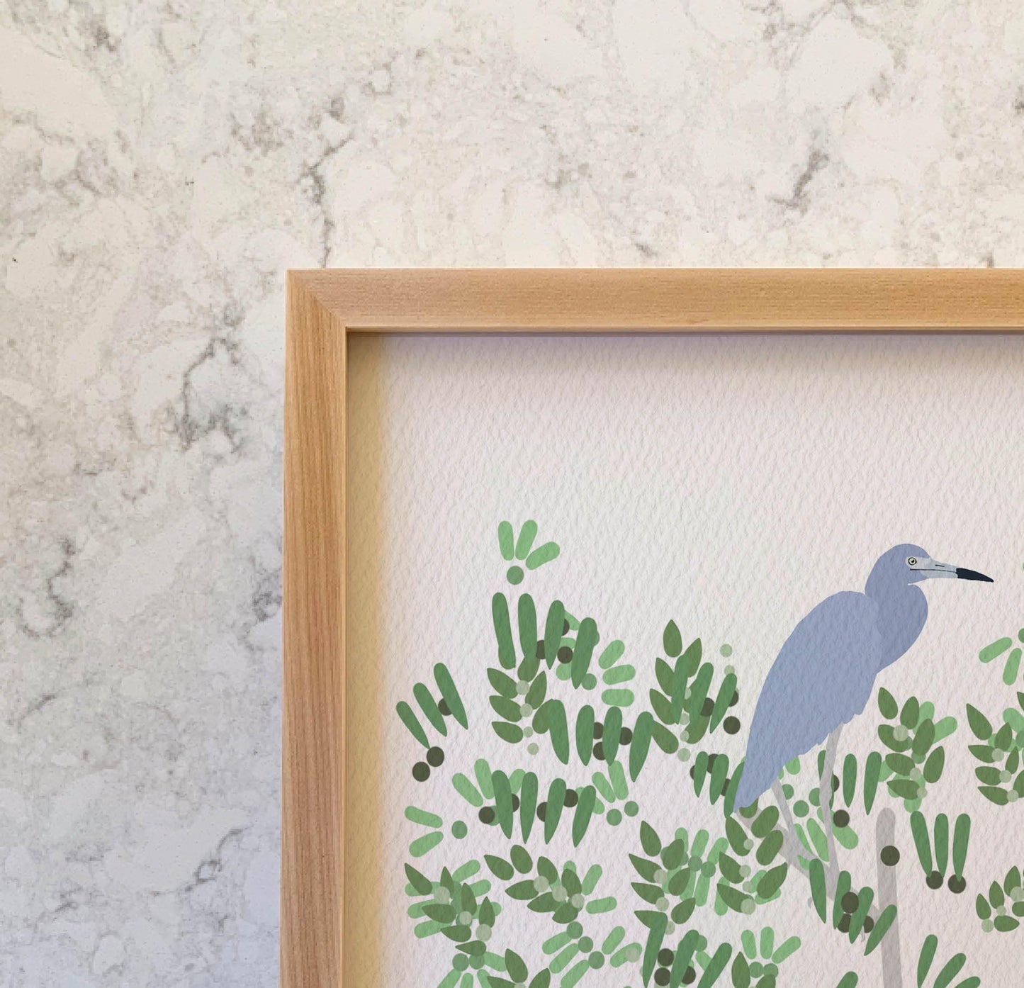 Mangrove with Little Blue Herons Art Print - Unframed or Framed - 250112