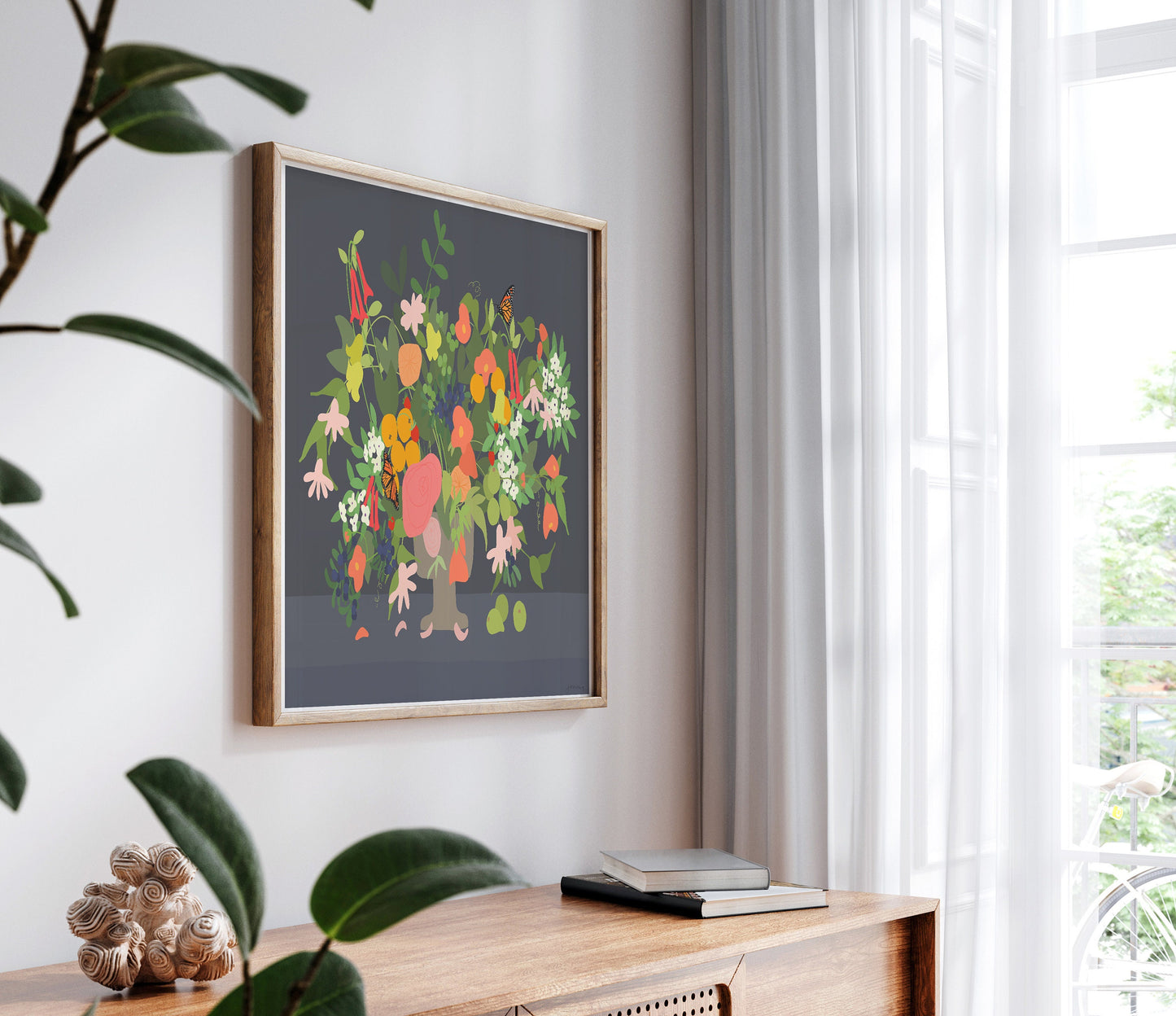 Orange Poppies Art Print - Unframed or Framed - 191214