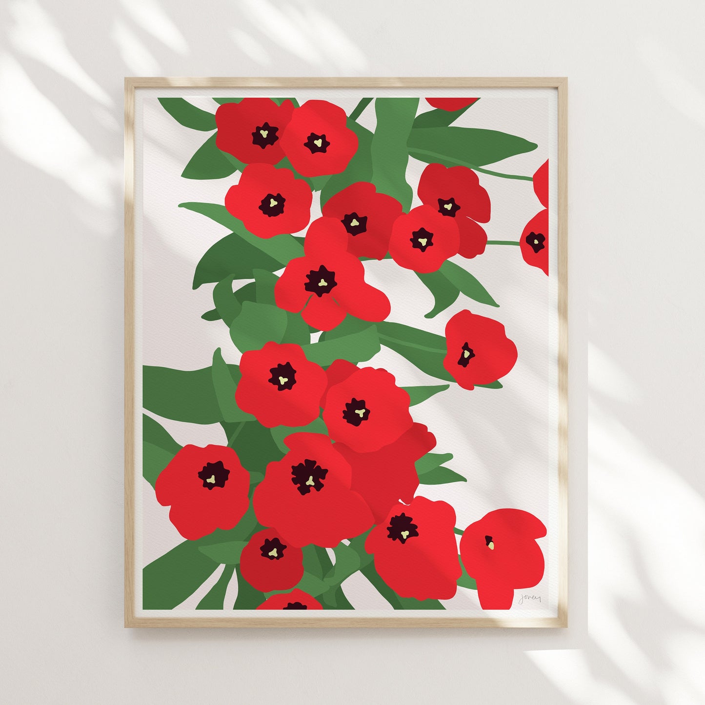 Red Hunter Tulips Art Print - Unframed or Framed - 140226