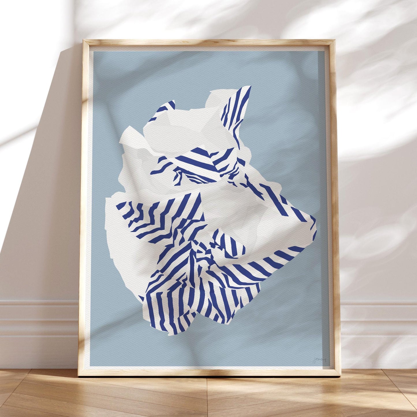 Abstract Crumpled Paper Art Print - Unframed or Framed - 231231