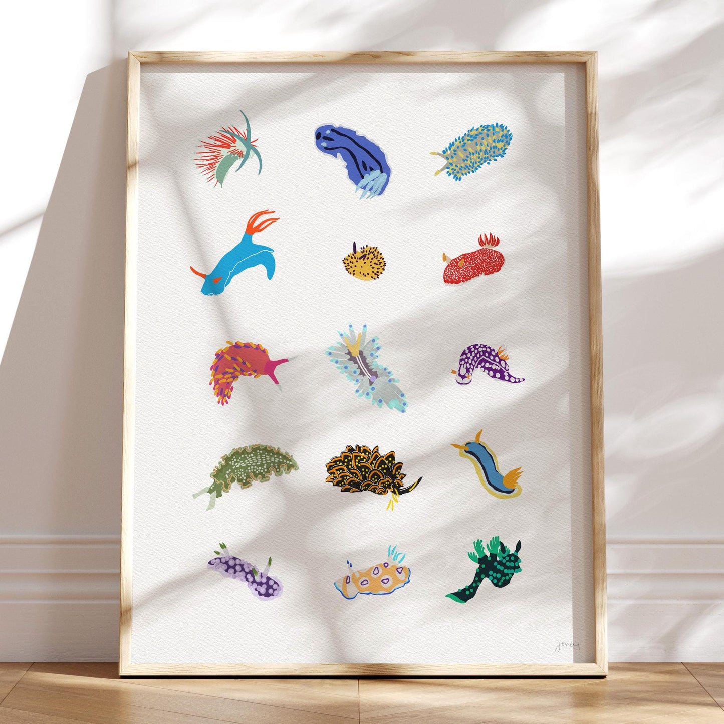 Nudibranch Sea Slugs Art Print - Unframed or Framed - 240302