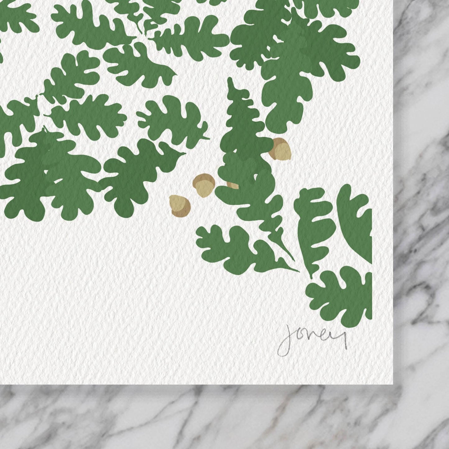 Blue Jays in Oak Leaves Art Print - Unframed or Framed - 240811