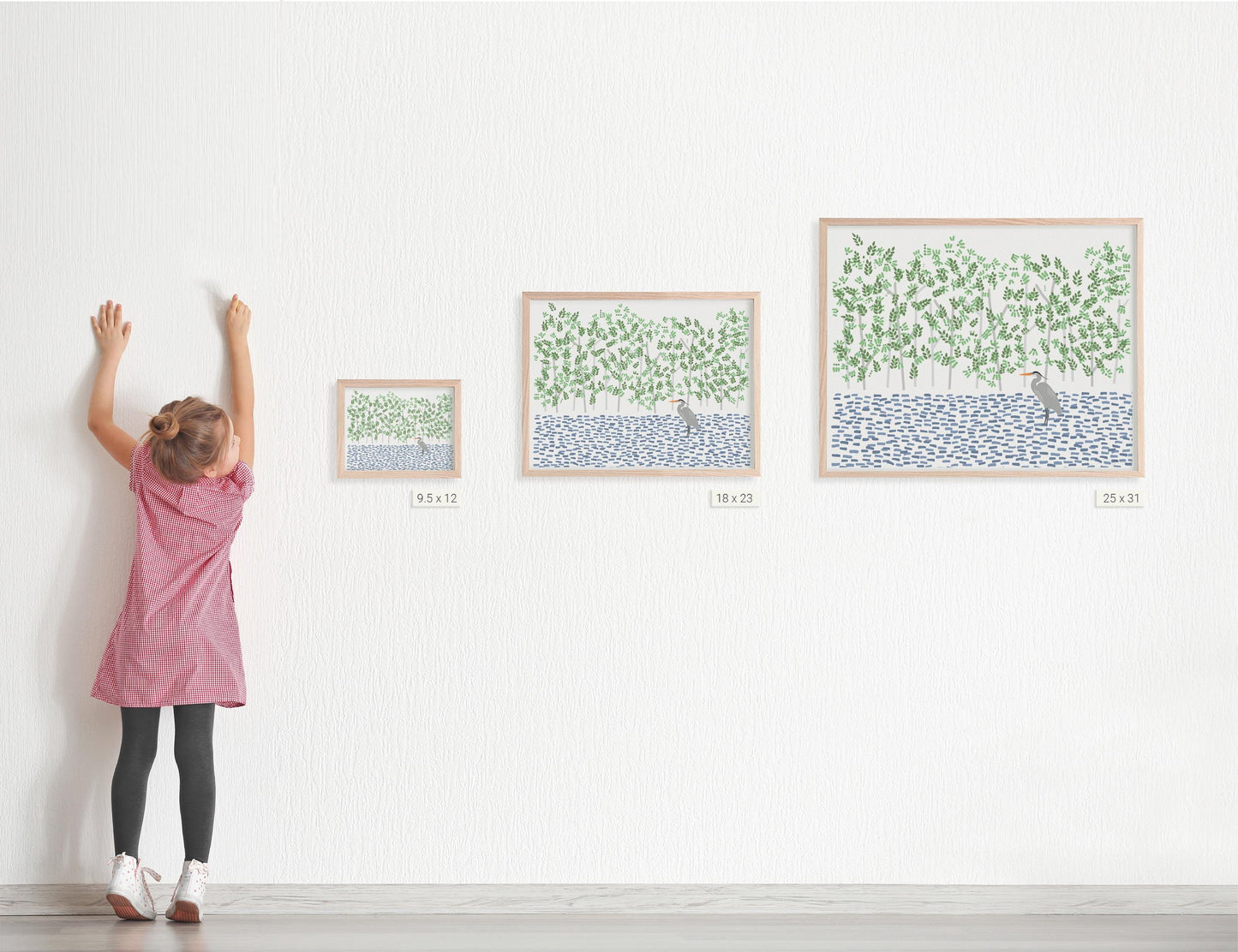 Great Blue Heron and Mangrove Art Print - Unframed or Framed - 250403