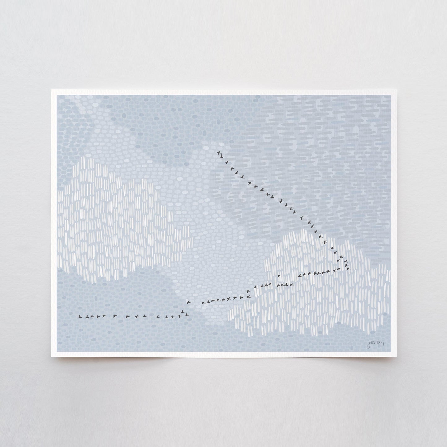 Geese Overhead Art Print - Signed Landscape by Jorey Hurley - 251214