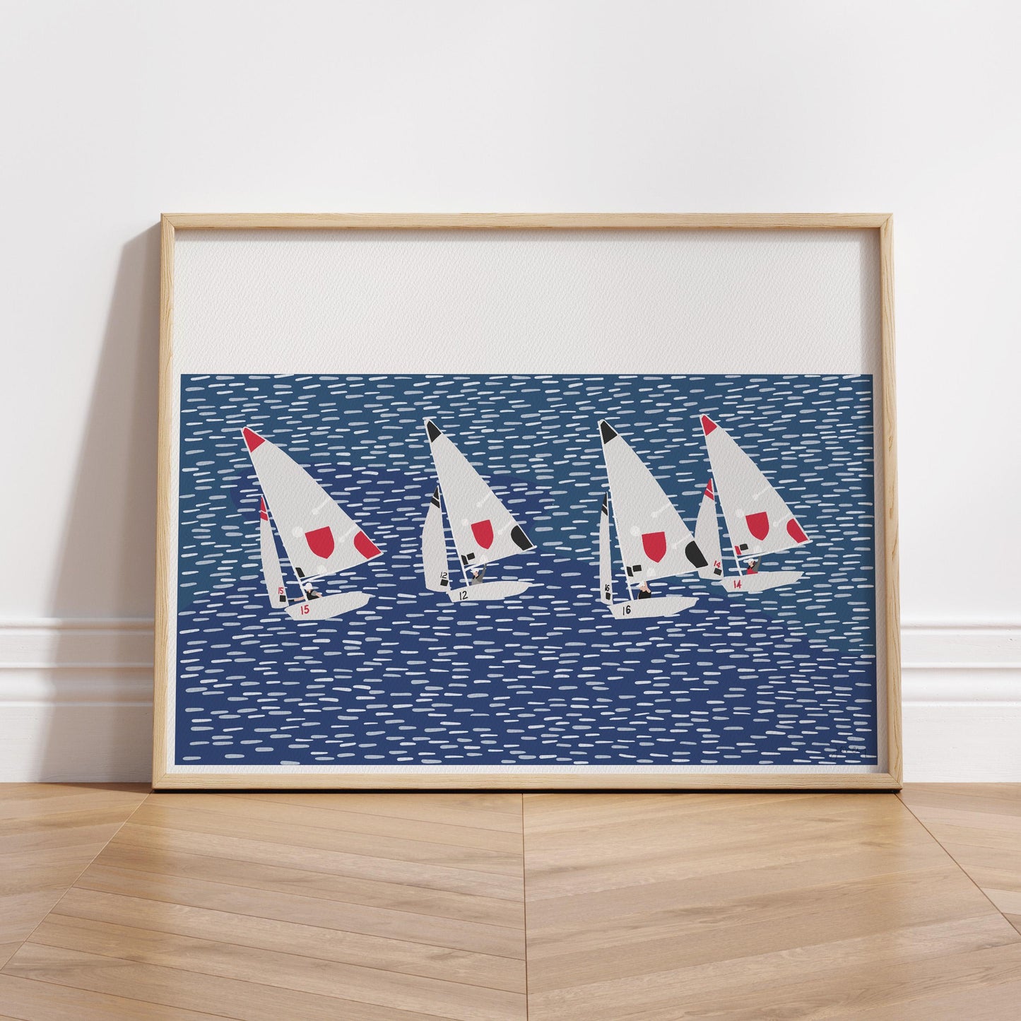 Sailing Team Art Print - Signed and Printed by Jorey Hurley - Unframed or Framed - 251116