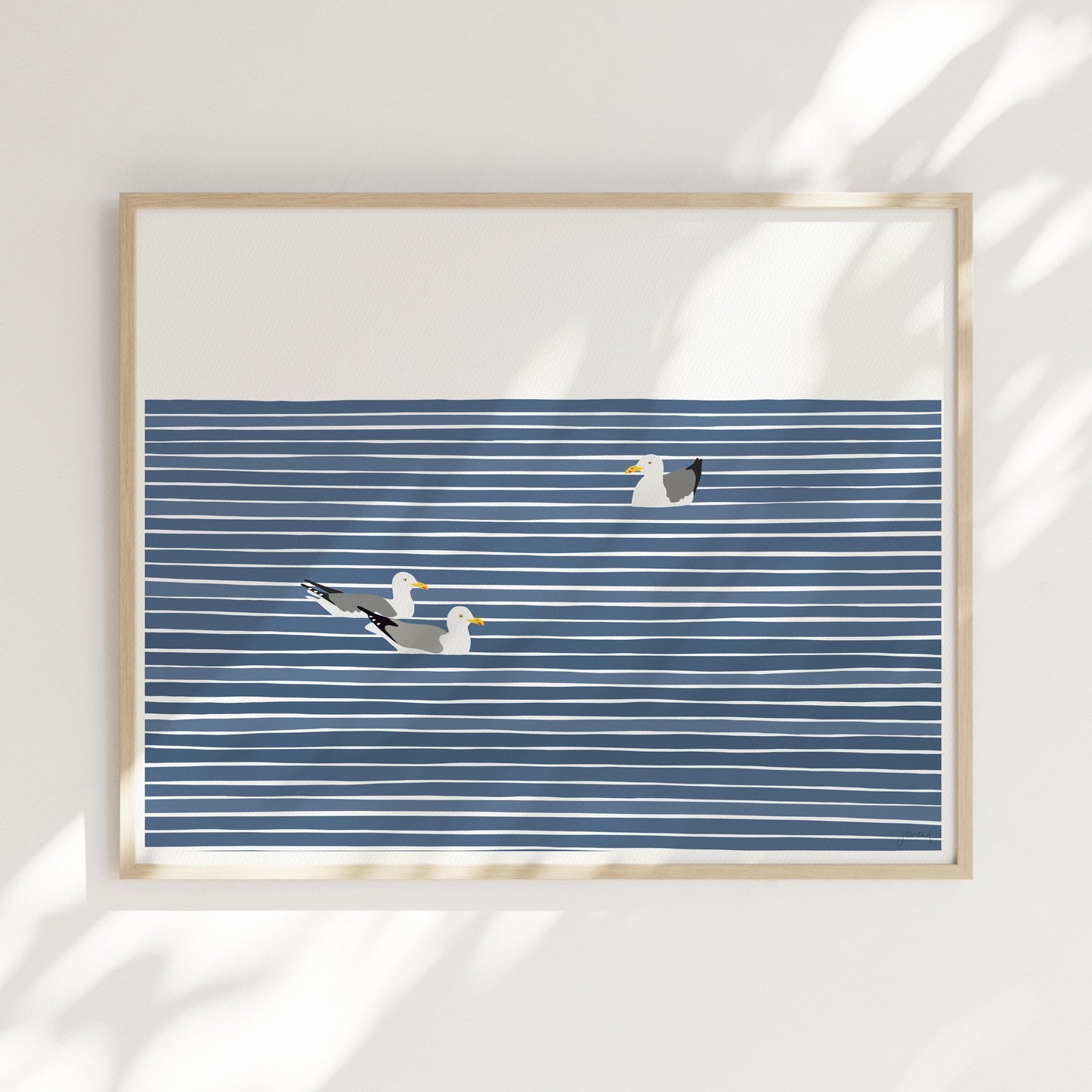 Seagull Family Art Print - Unframed or Framed - 250414