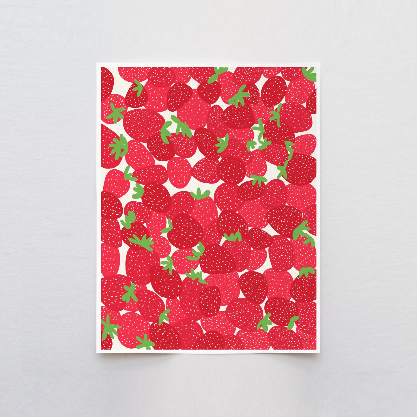 Summer Strawberries Art Print - Unframed or Framed - 110728