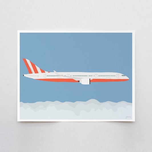 Plane in the Clouds Art Print - Unframed or Framed - 160125