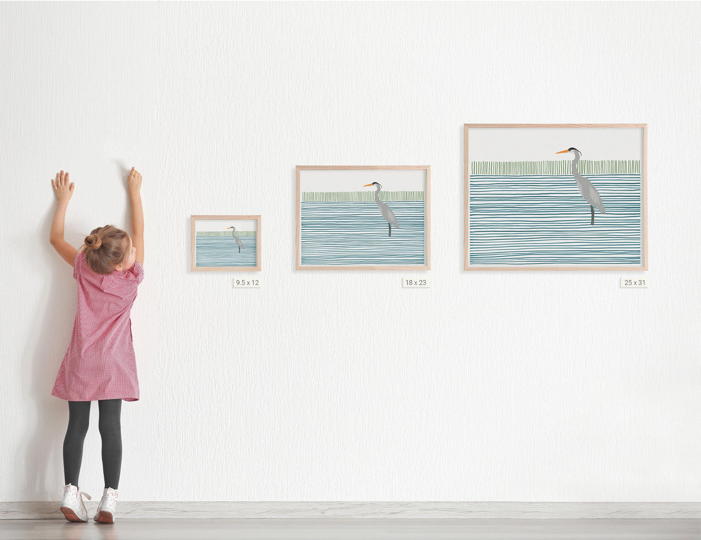 Great Blue Heron Abstract Art Print - Unframed or Framed - 250401